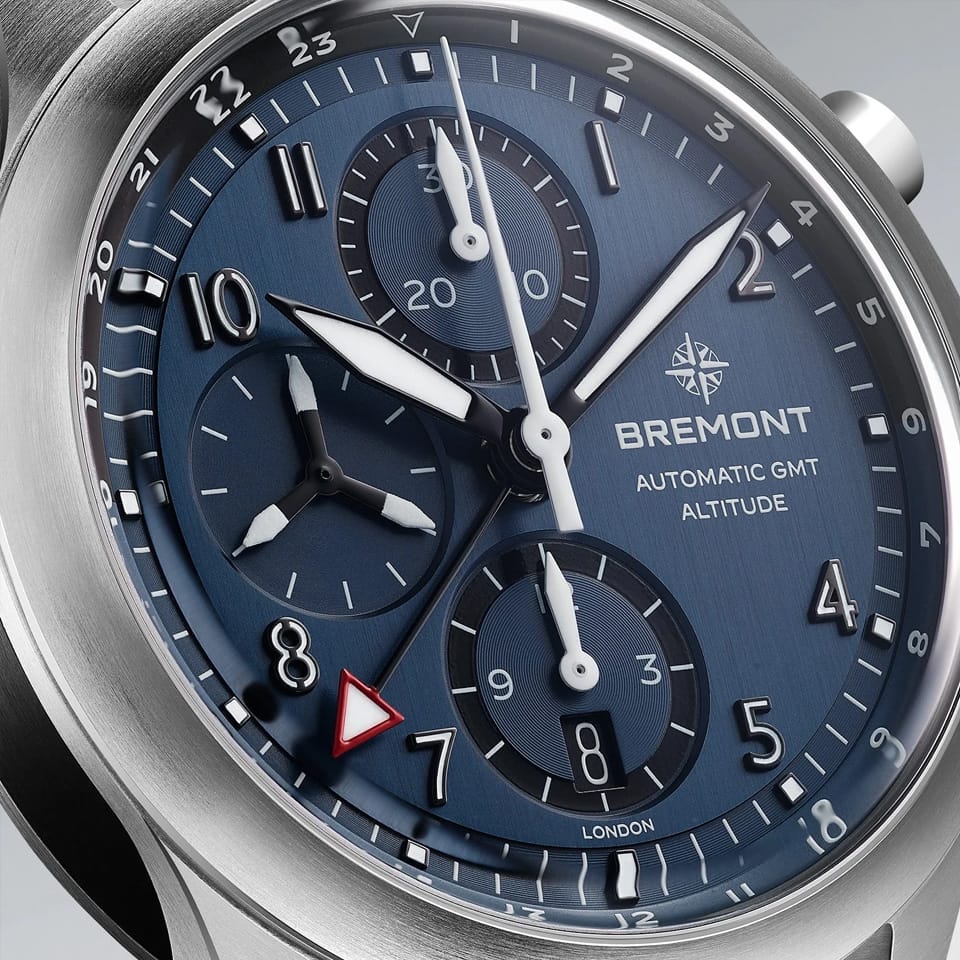 Bremont Altitude Automatic Chronograph GMT 42mm Watch ALT42-CHR-SS-BL-N-S