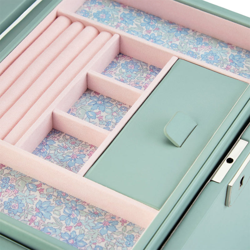 WOLF X LIBERTY Julia Interior Print Large Jewellery Box Sage Green