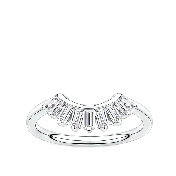 0.32 Carat Diamond Baguette Ring in 18ct White Gold