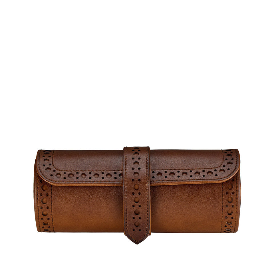 WOLF Brogue Triple Watch Roll
