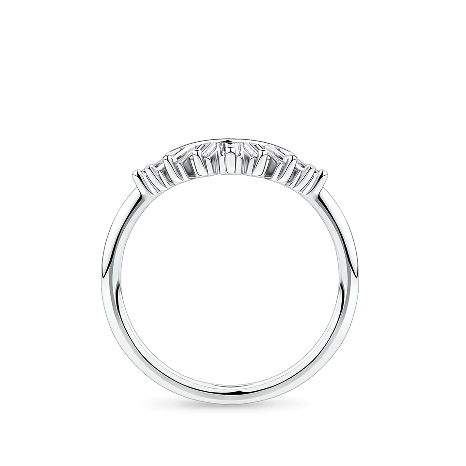 0.32 Carat Diamond Baguette Ring in 18ct White Gold
