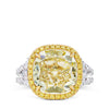 VAULT® 6.19 Carat Yellow Diamond and 1.06 Carat Diamond Ring in 18ct Yellow Gold and Platinum