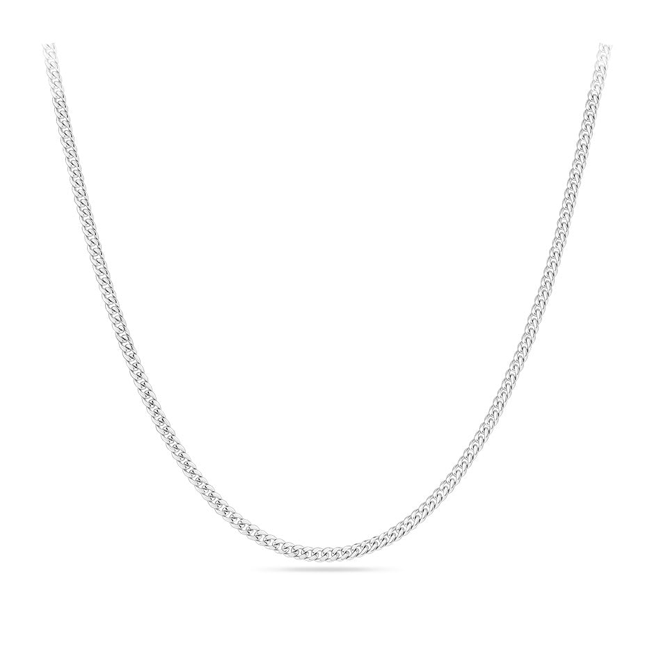 Miami Link Chain in 18ct White Gold