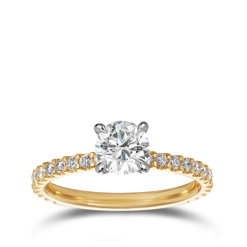 Quintessential 0.75 Carat Diamond Solitaire Engagement Ring in 18ct Yellow Gold