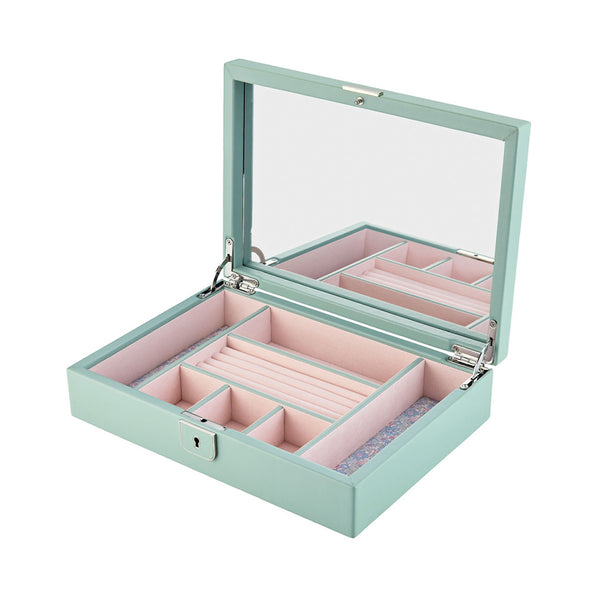 WOLF X LIBERTY Julia Interior Print Medium Jewellery Box Sage Green