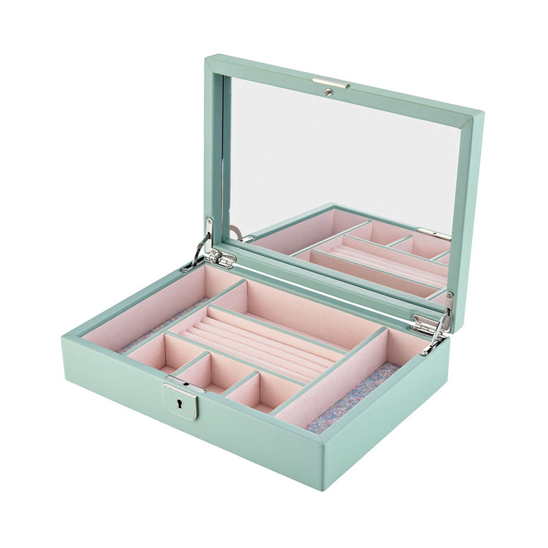 WOLF X LIBERTY Julia Interior Print Medium Jewellery Box Sage Green