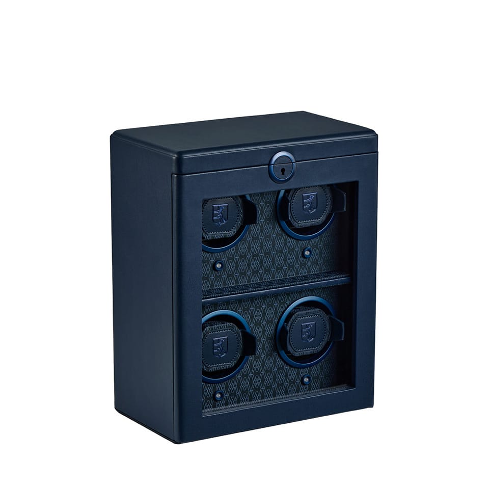 WOLF Earth 4 Piece Watch Winder in Midnight Blue