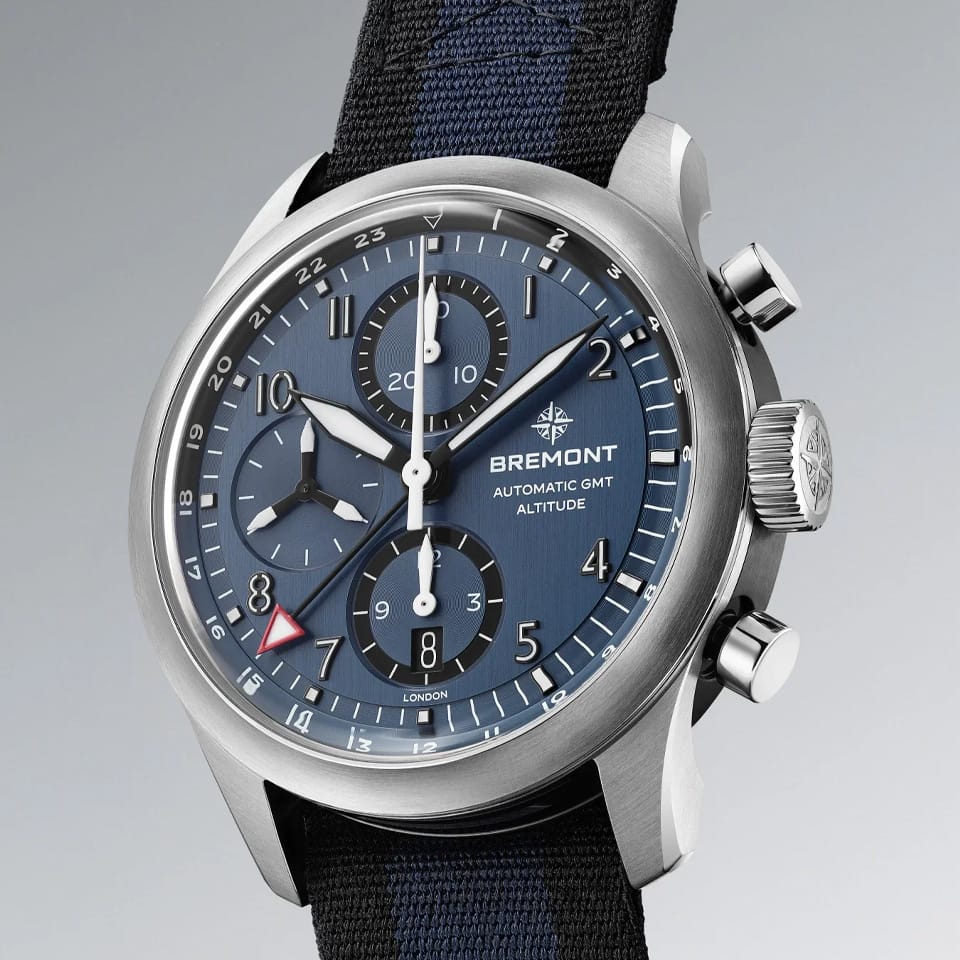 Bremont Altitude Automatic Chronograph GMT 42mm Watch ALT42-CHR-SS-BL-N-S