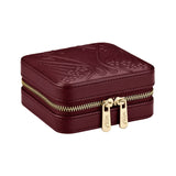 WOLF X LIBERTY Ianthe Small Travel Jewellery Zip Case Burgundy