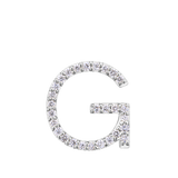Initial Diamond Pendant in 18ct White Gold