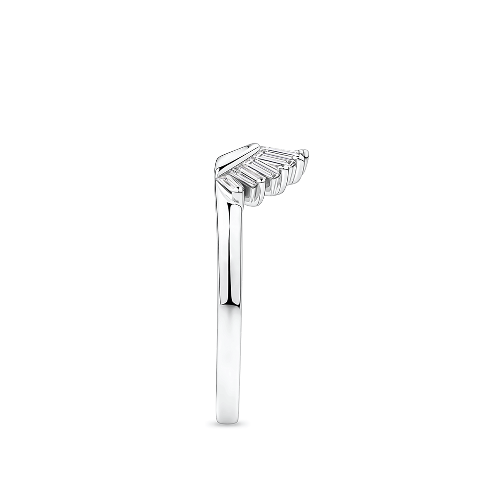 0.32 Carat Diamond Baguette Ring in 18ct White Gold