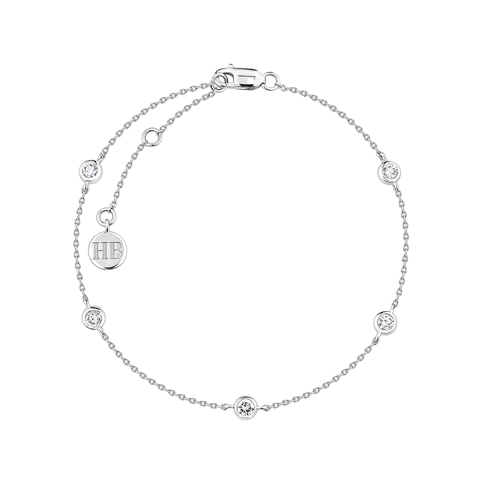 0.40 Carat Diamond Station Bezel Set Bracelet in Platinum