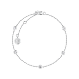0.40 Carat Diamond Station Bezel Set Bracelet in Platinum