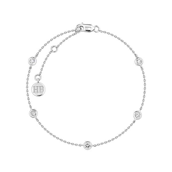 0.40 Carat Diamond Station Bezel Set Bracelet in Platinum
