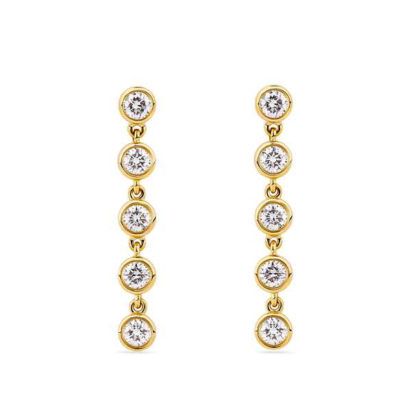 0.50 Carat Diamond Drop Earrings in 18ct Yellow Gold