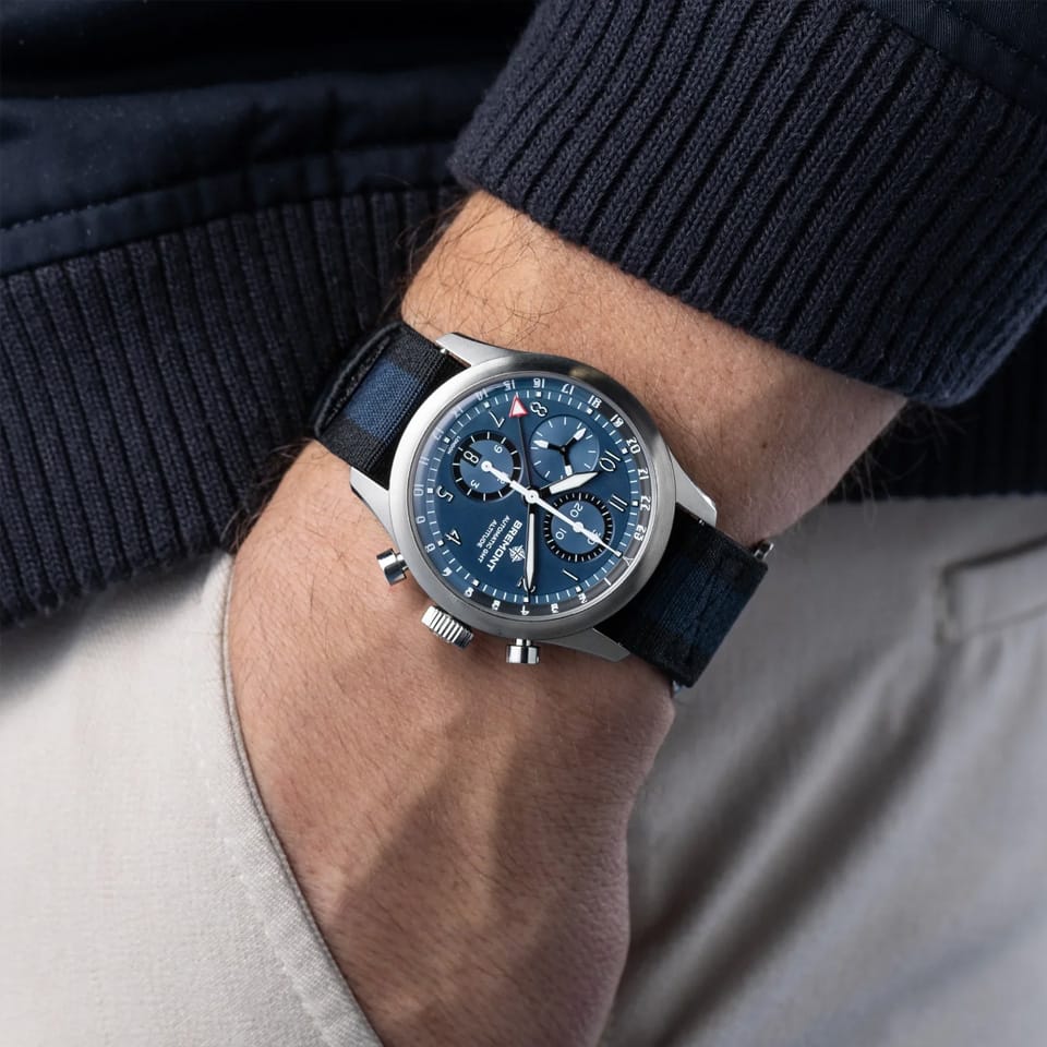 Bremont Altitude Automatic Chronograph GMT 42mm Watch ALT42-CHR-SS-BL-N-S