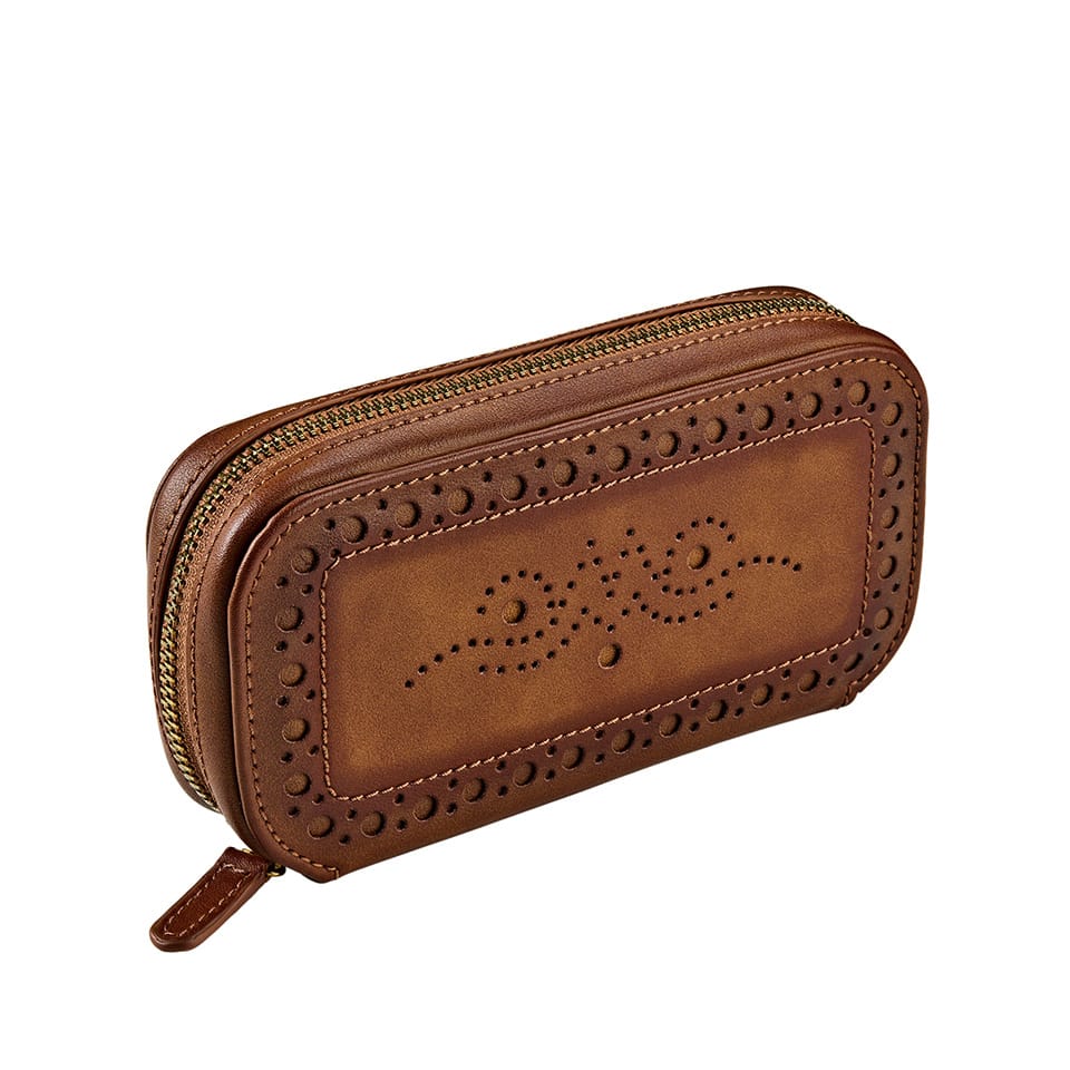 WOLF Brogue Double Watch Zip Pouch