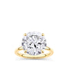8.08 Carat Round Brilliant Cut Solitaire Engagement Ring in 18ct Yellow Gold
