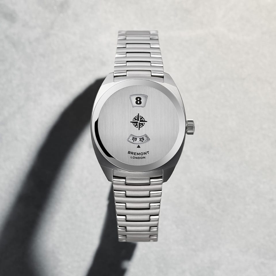Bremont Terra Nova Automatic Jumping Hour 35mm Watch TN35-JH-SS-CC-B