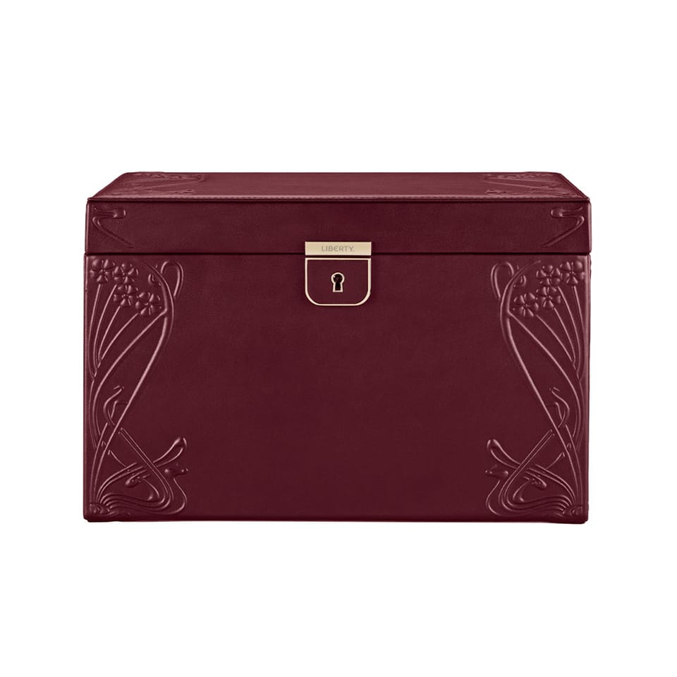 WOLF X LIBERTY Ianthe Large Jewellery Box Burgundy – Hardy