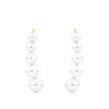Akoya Pearl Climber Earrings in 14ct Yellow Gold