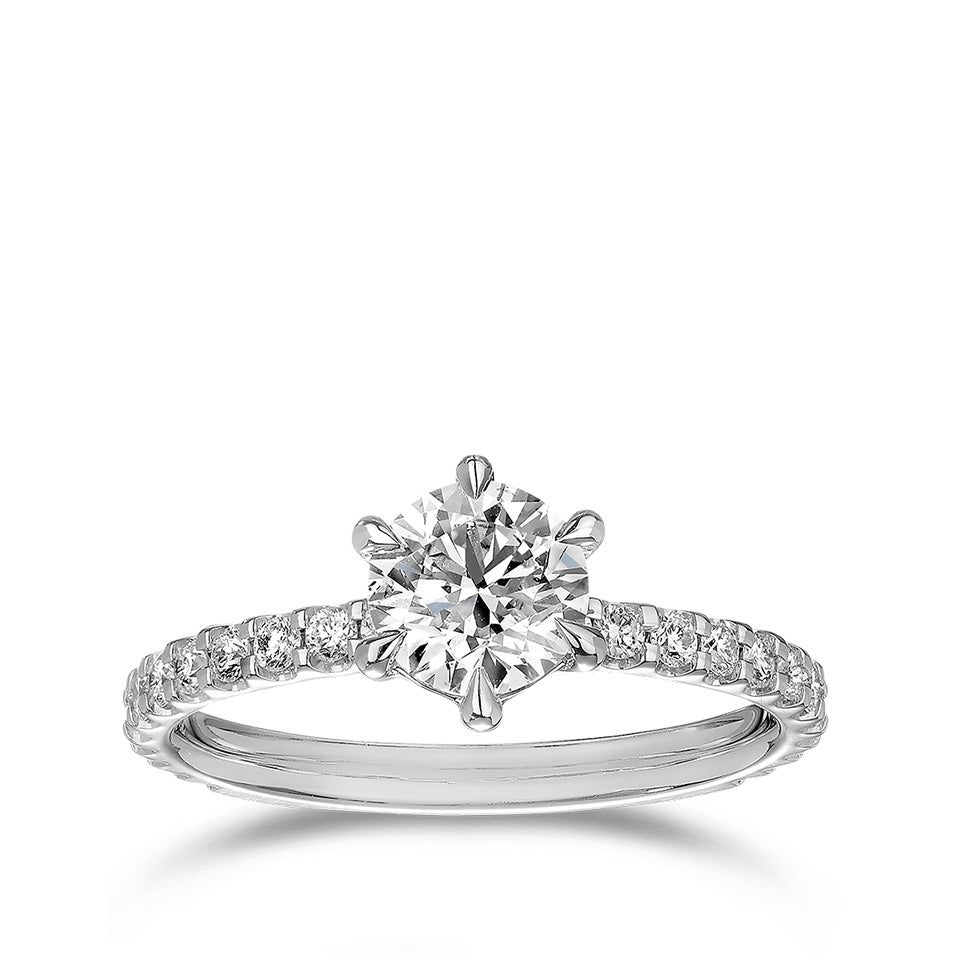 Quintessential 1.00 Carat Diamond Solitaire Engagement Ring in 18ct White Gold