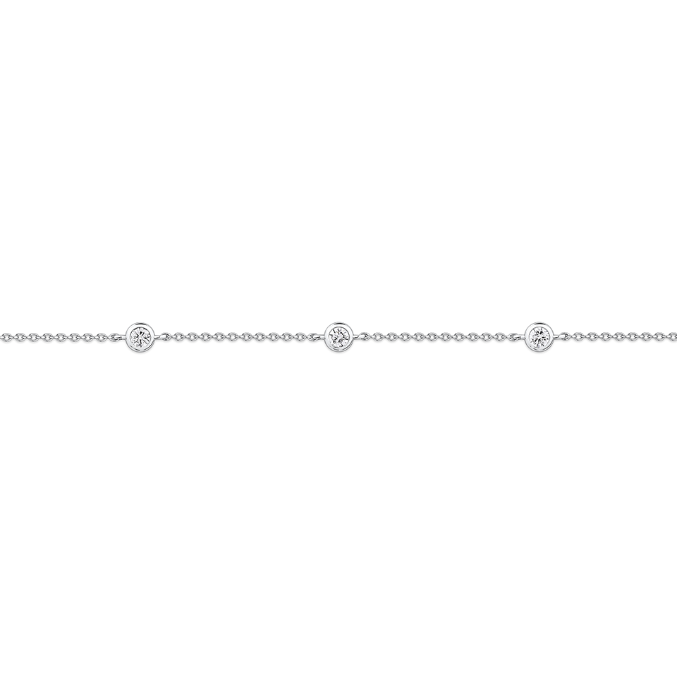 0.40 Carat Diamond Station Bezel Set Bracelet in Platinum