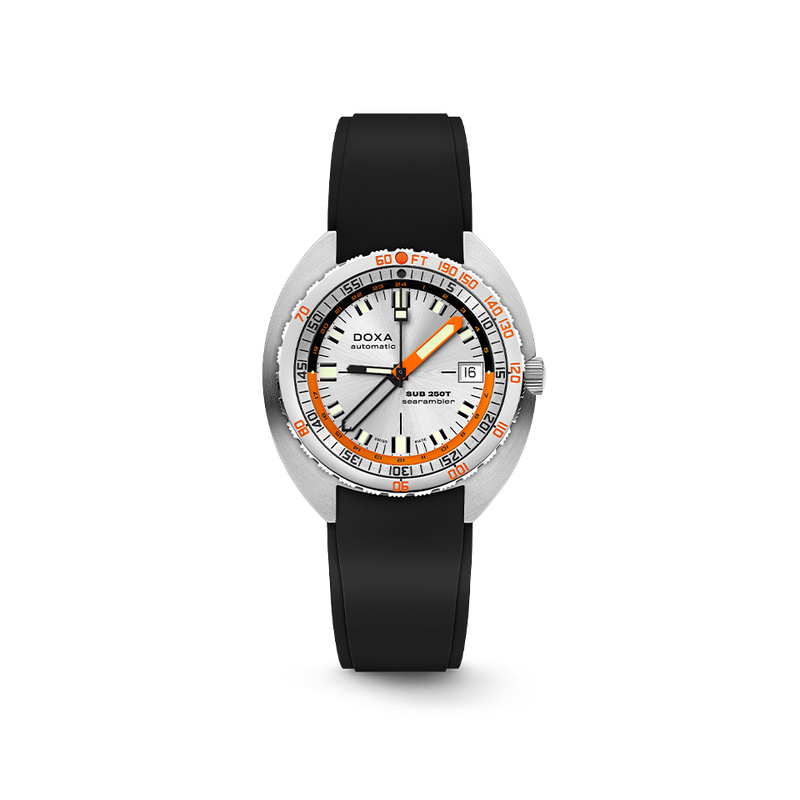 DOXA SUB 250T GMT STAINLESS STEEL RUBBER STRAP 855.10.021.20