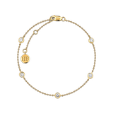 0.40 Carat Diamond Station Bezel Set Bracelet in 18ct Yellow Gold