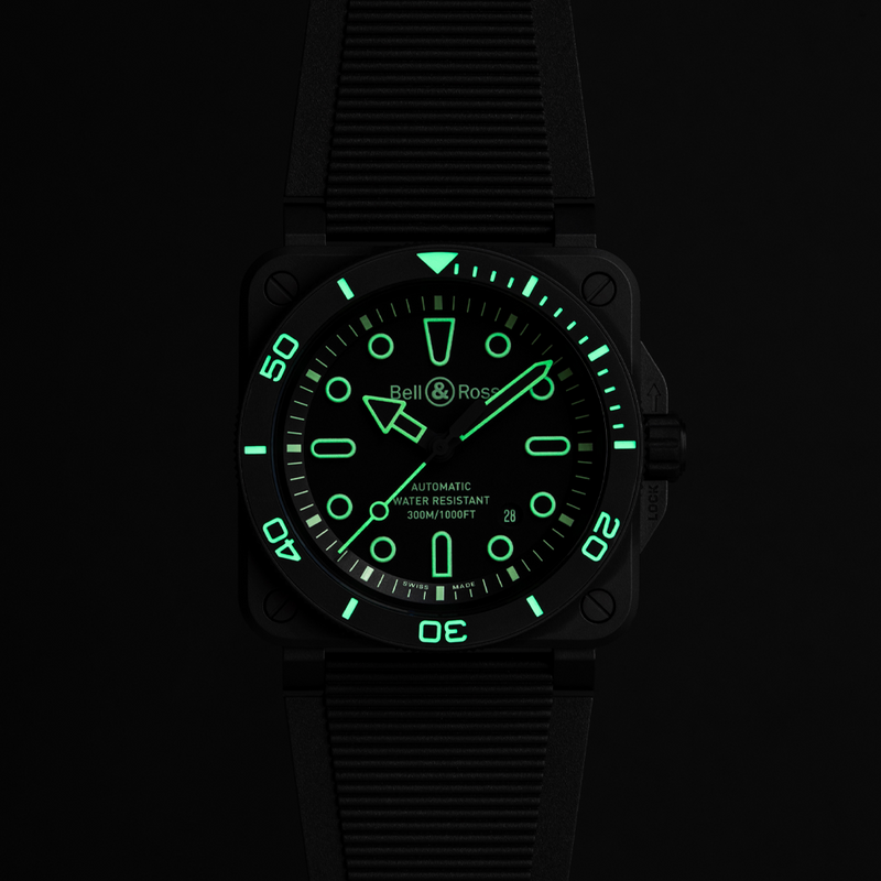 Bell & Ross BR-03 Automatic Men's 42mm Watch BR03A-D-OL-CE/SRB