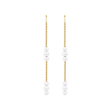 Akoya Pearl Graduated Drop Earrings in 14ct Yellow Gold