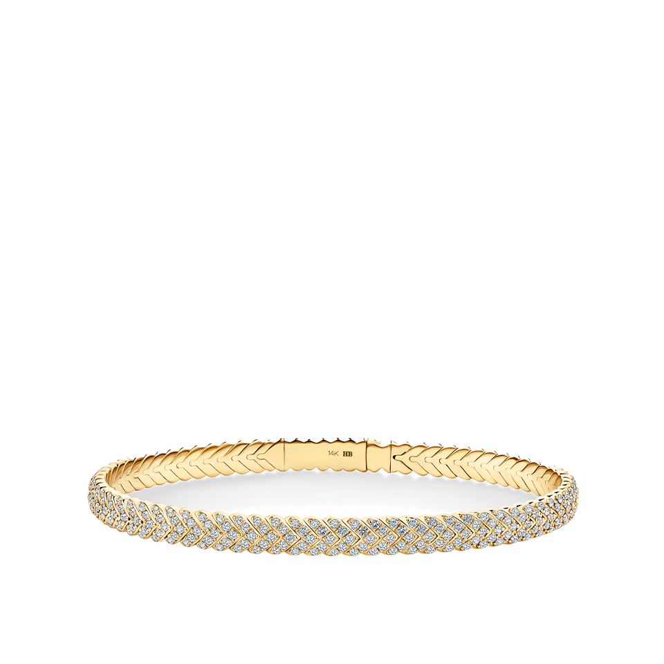 2.00 Carat Diamond Vera Flex Bangle in 14ct Yellow Gold