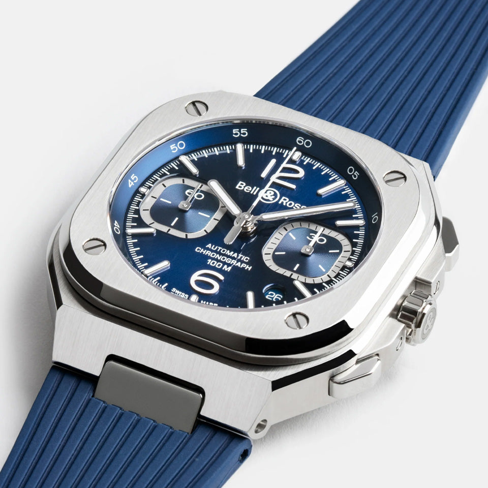 Bell & Ross BR05 Automatic Chronograph 40mm Watch BR05C-BLU-ST/SRB