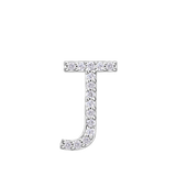 Initial Diamond Pendant in 18ct White Gold