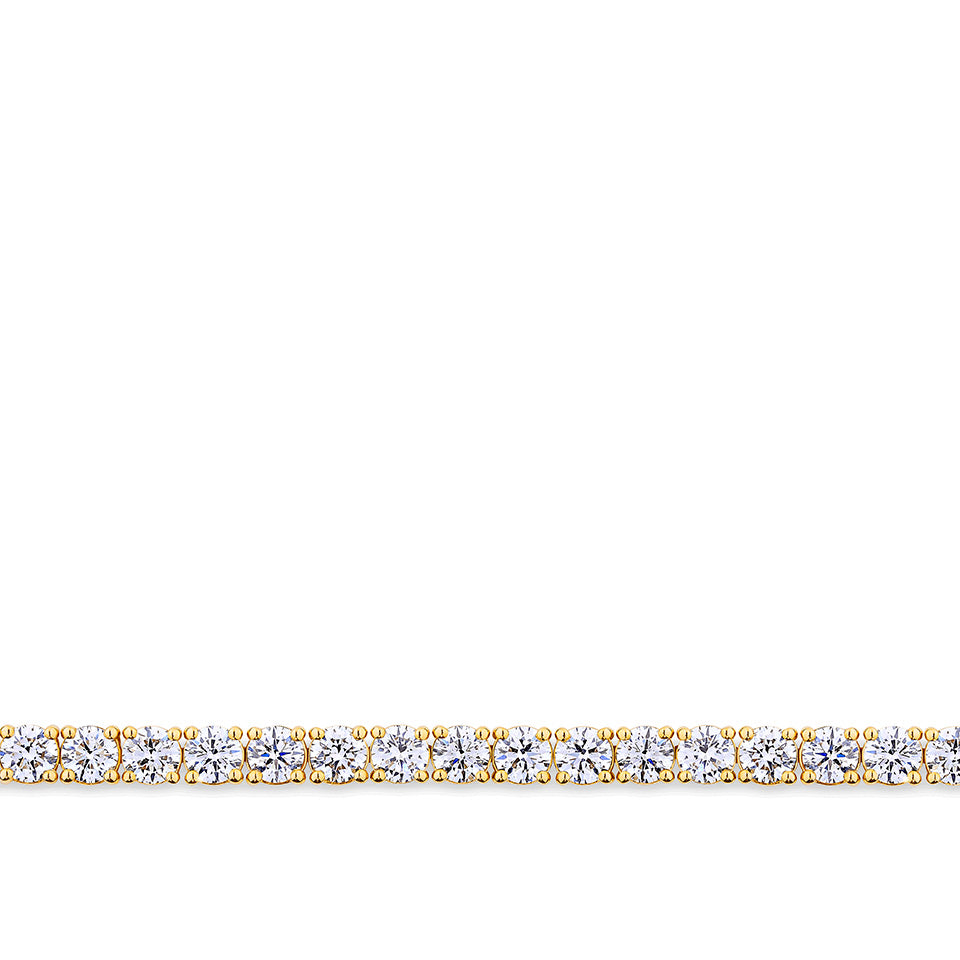 7.00 Carat Diamond Tennis Bracelet in 18ct Yellow Gold