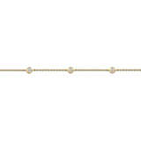 0.40 Carat Diamond Station Bezel Set Bracelet in 18ct Yellow Gold