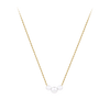 Akoya Pearl Diamond Cut Graduated Necklace in 14ct Yellow Gold
