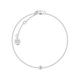 Diamond Solitaire Bezel Set Bracelet in Platinum