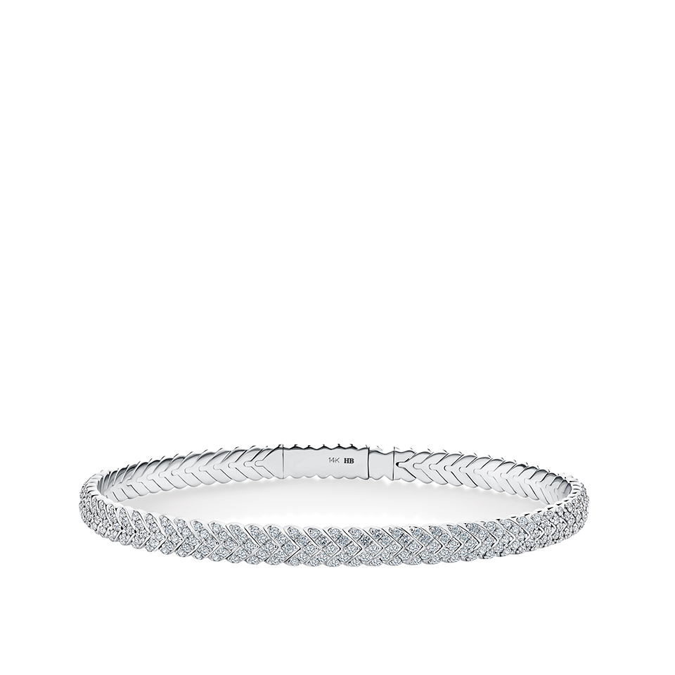 2.00 Carat Diamond Vera Flex Bangle in 14ct White Gold