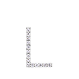 Initial Diamond Pendant in 18ct White Gold