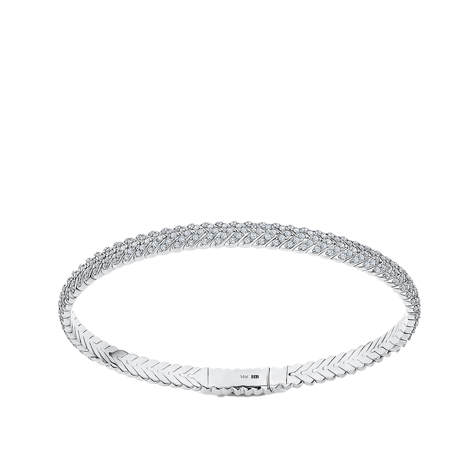 2.00 Carat Diamond Vera Flex Bangle in 14ct White Gold