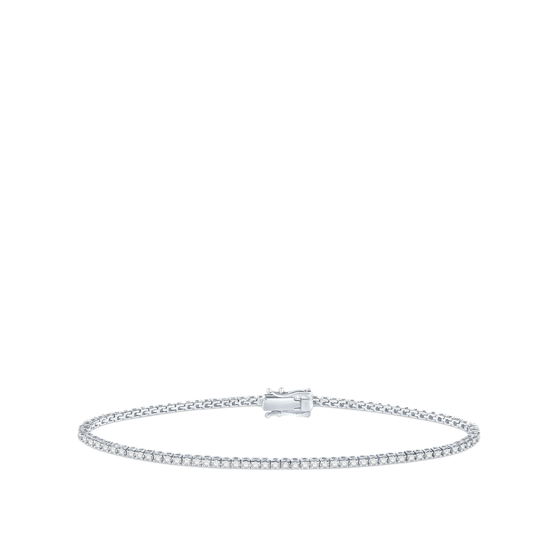 1.00 Carat Diamond Tennis Bracelet in 18ct White Gold