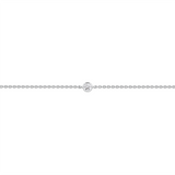 Diamond Solitaire Bezel Set Bracelet in Platinum