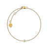 Diamond Solitaire Bezel Set Bracelet in 18ct Yellow Gold