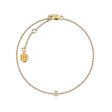 Diamond Solitaire Bezel Set Bracelet in 18ct Yellow Gold