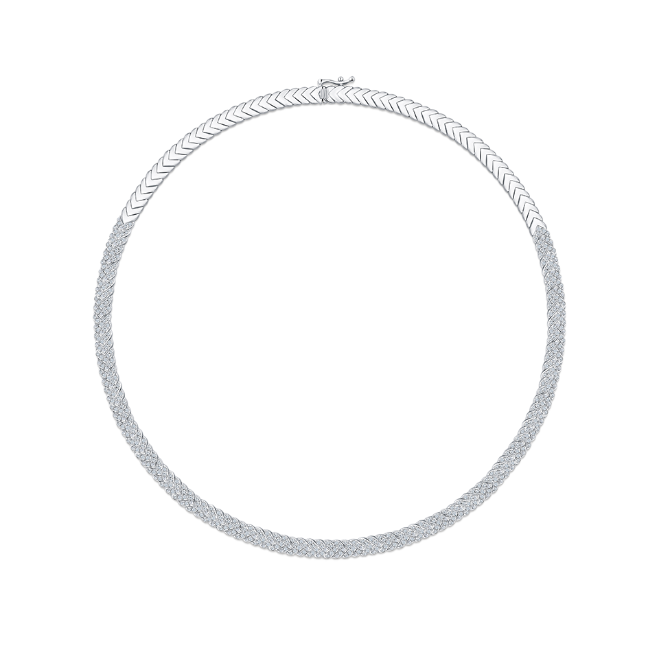 4.00 Carat Diamond Vera Necklace in 14ct White Gold
