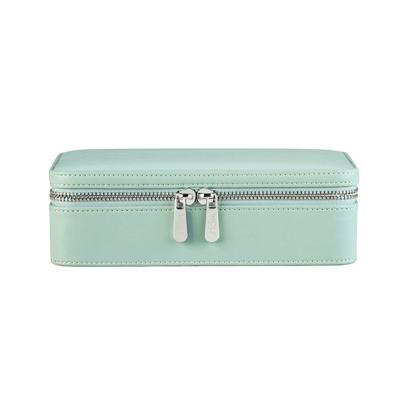 WOLF X LIBERTY Julia Interior Print Medium Jewellery Zip Case Sage Green