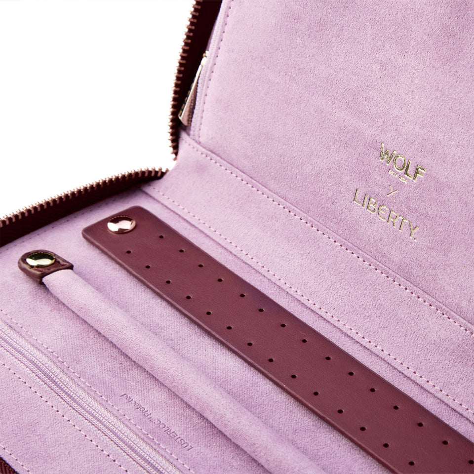 WOLF X LIBERTY Ianthe Large Jewellery Portfolio Burgundy