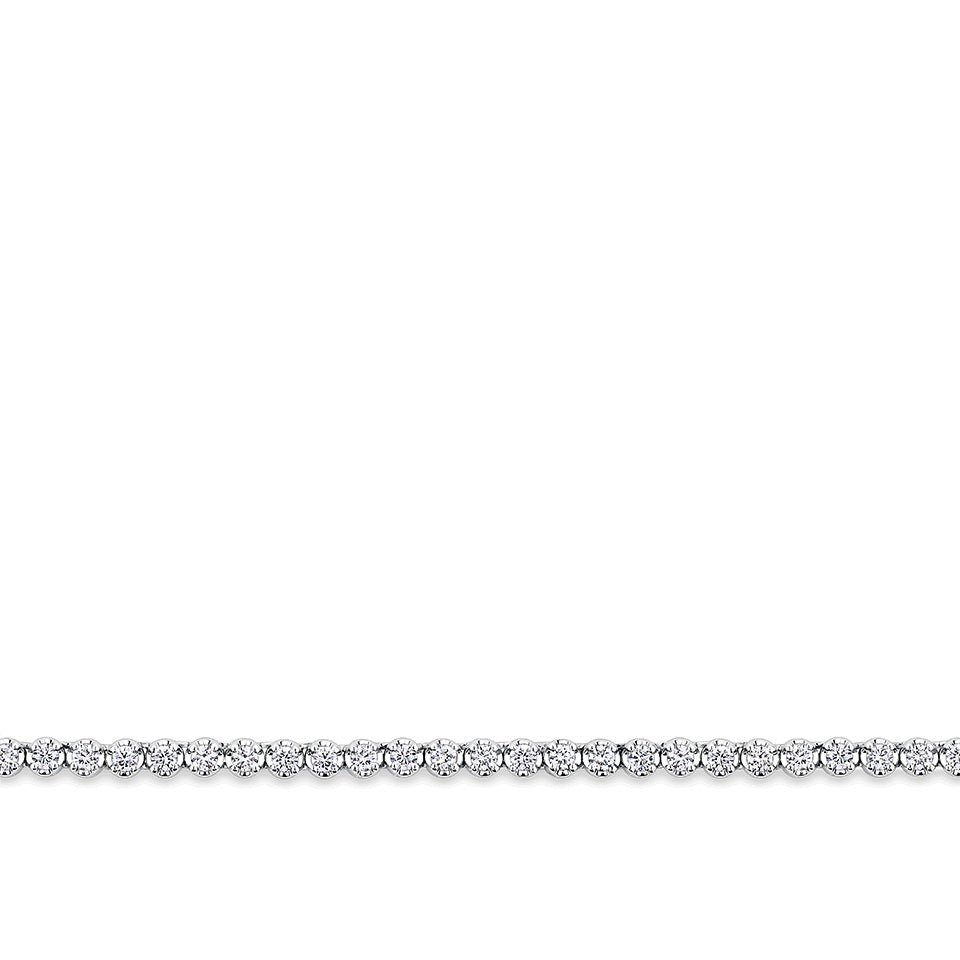 3.00 Carat Diamond Tennis Necklace in 18ct White Gold