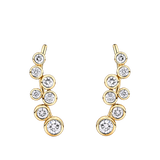 0.48 Carat Diamond Scattered Bezel Set Earrings in 18ct Yellow Gold